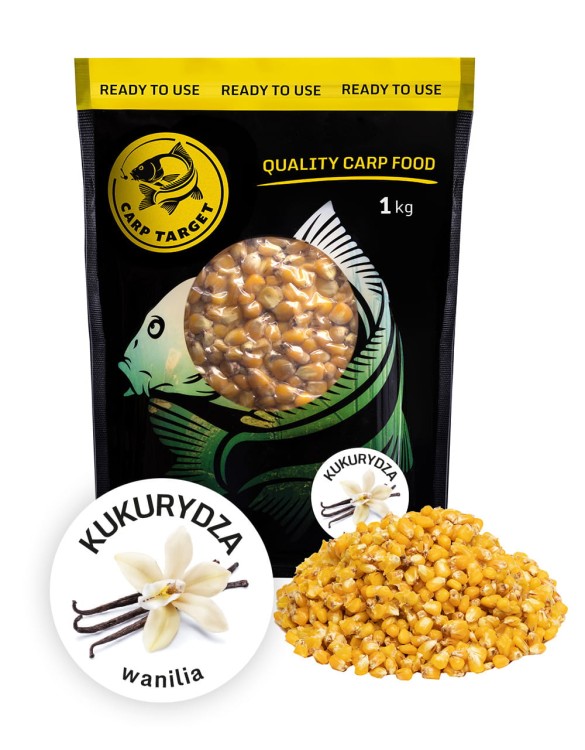 Carp Target Kukurydza Wędkarska Wanilia 1 kg 5901111208567 Karpiowe Graty - Zdjęcie 1