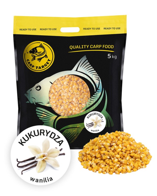 Carp Target Gotowa Kukurydza Wędkarska Wanilia 5 kg 5901111208574 Karpiowe Graty - Zdjęcie 1