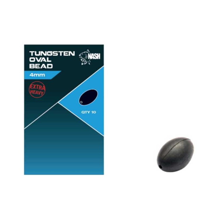 Nash Tungsten Oval Bead 4 mm - koralik 5055108987116 Karpiowe Graty - Zdjęcie 1