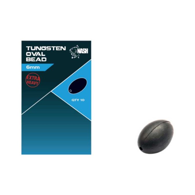 Nash Tungsten Oval Bead 6 mm - koralik 5055108987109 Karpiowe Graty - Zdjęcie 1