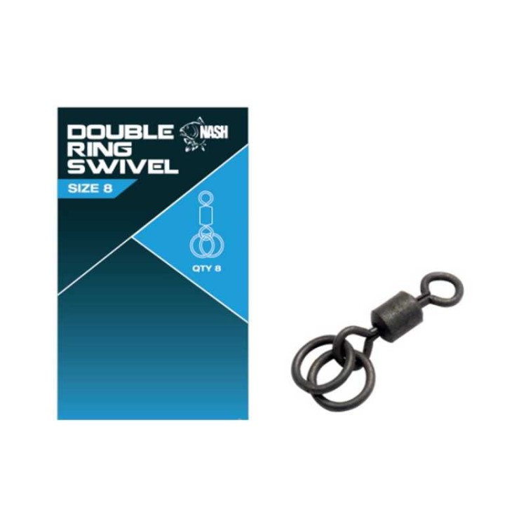 Nash Double Ring Swivel - krętlik z podwójnym kółeczkiem 5055108980858 Karpiowe Graty - Zdjęcie 1