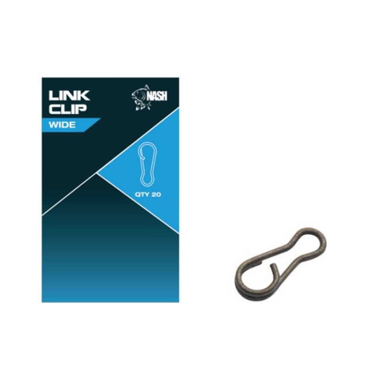 Nash Link Clips Wide - agrafka 5055108980759 Karpiowe Graty - Zdjęcie 1