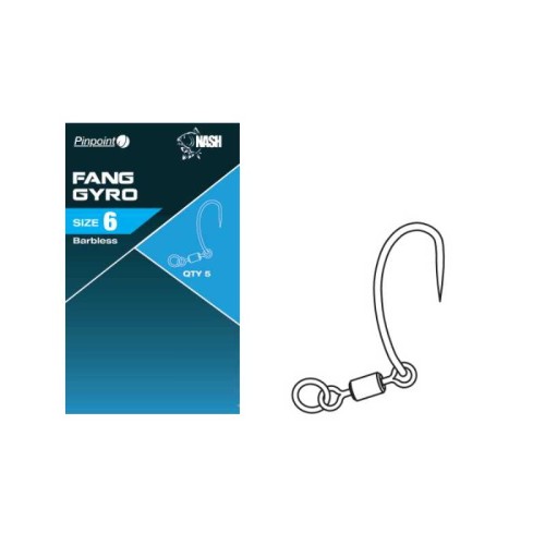Nash Fang Gyro Size 6 Barbless - haki karpiowe bezzadziorowe 5055108961963 Karpiowe Graty - Zdjęcie 1
