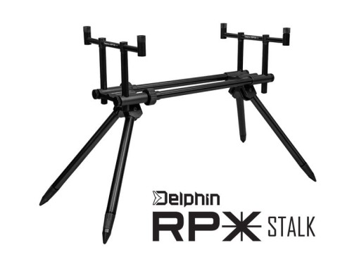 Delphin Rodpod RPX Stalk BlackWay Buzzbar (2 wędki) - stojak wędkarski 8586018493857 Karpiowe Graty - Zdjęcie 1