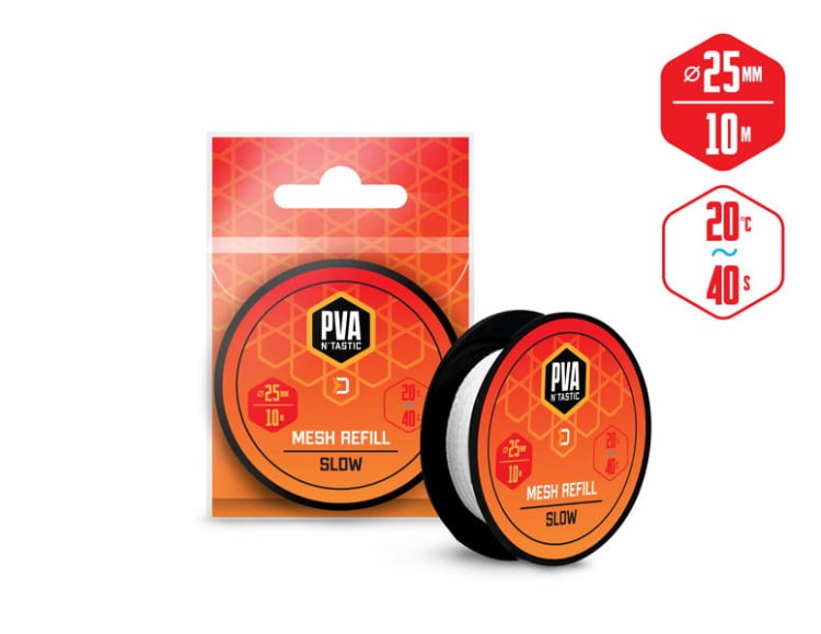 Delphin PVA n’tastic zapasowa siatka / 10 m - 25mm 25 mm (wąski) / powolne rozpuszczanie 8586018015035 Karpiowe Graty - Zdjęcie 1