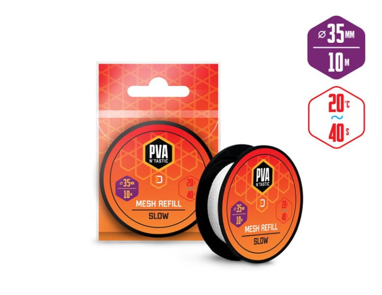 Delphin PVA n’tastic zapasowa siatka / 10 m - 35mm 35 mm (szeroki) / powolne rozpuszczanie 8586018015042 Karpiowe Graty - Zdjęcie 1