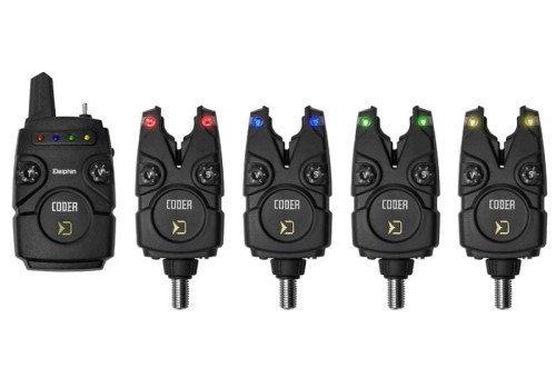 Delphin Coder 4+1 - zestaw sygnalizatorów brań z centralką 8586018490030 Karpiowe Graty - Zdjęcie 1