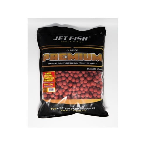Jet Fish Kulki Premium Truskawka / Żurawina 5 KG 20 MM  Karpiowe Graty - Zdjęcie 1