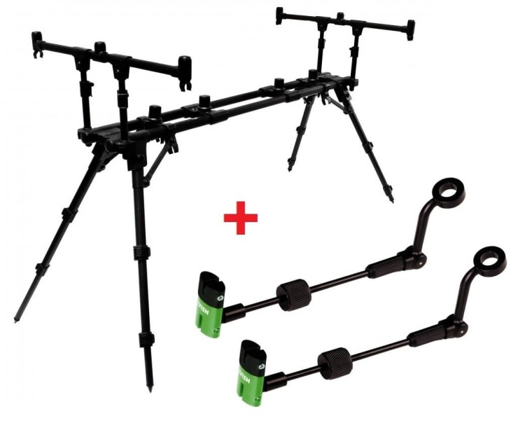 ZFISH Stojak na 3 wędki + 2x ZFX sygnalizator mini  - stojak wędkarski  Karpiowe Graty - Zdjęcie 4