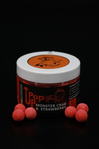 The Ultimate Monster Crab &amp; Strawberry Pop Up 15 mm - kulki pływające 5903855430433 Karpiowe Graty - Zdjęcie 1