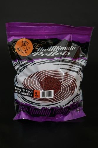 The Ultimate Monster Crab &amp; Strawberry PELLETS 4 mm 1 KG - pellet zanętowy 5903855430419 Karpiowe Graty - Zdjęcie 1