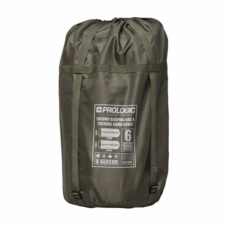Prologic Element Comfort S/Bag &amp; Thermal Camo Cover 5 Season 215 x 90 cm - śpiwór karpiowy  Karpiowe Graty - Zdjęcie 4