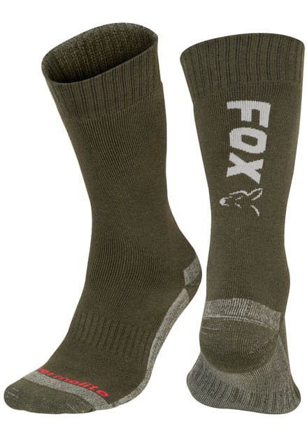 Fox Green / Silver Thermolite Long Sock (rozmiar 44 - 47) - skarpety 5056212141500 Karpiowe Graty - Zdjęcie 1