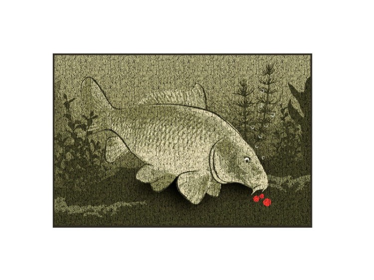 Delphin CatchMe! Karp 60 x 40 cm - wycieraczka 8586018004909 Karpiowe Graty - Zdjęcie 1