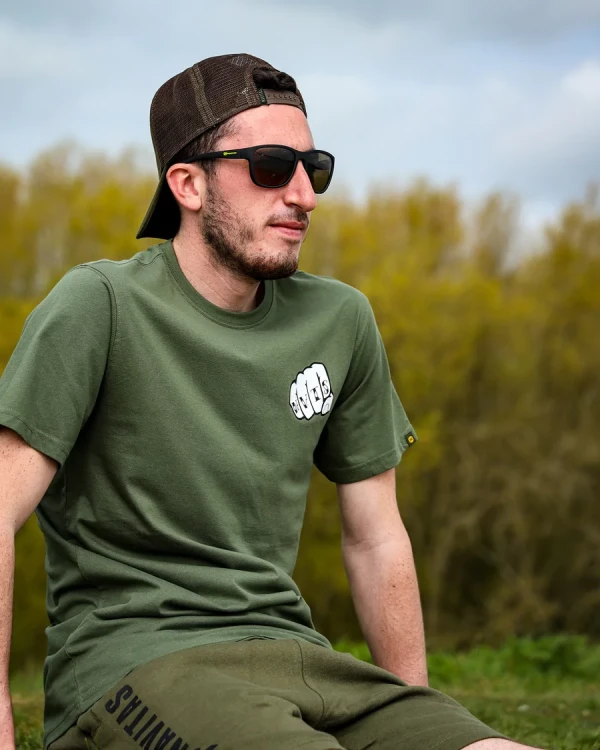 Navitas Knuckles Tee Green (rozmiar S) - koszulka wędkarska  Karpiowe Graty - Zdjęcie 4