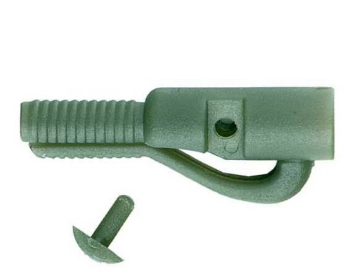 Mivardi Safety Lead Clips With Pin Matt Green - bezpieczny klips 8595712412422 Karpiowe Graty - Zdjęcie 1