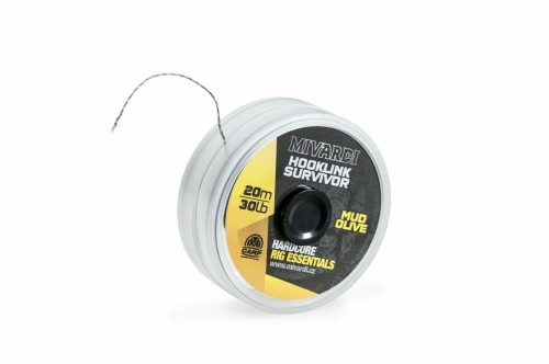 Mivardi Hooklink Survivor 20 m / 35 lb Mud Olive - plecionka przyponowa M-HREHLSUR35 Karpiowe Graty - Zdjęcie 2