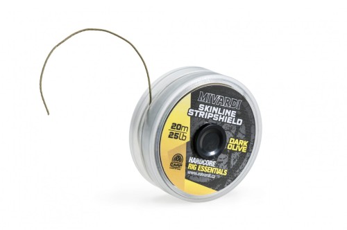 Mivardi Skinline StripShield 15 m / 25 lb Dark Olive - plecionka przyponowa w otulinie M-HRESLSSH25 Karpiowe Graty - Zdjęcie 2