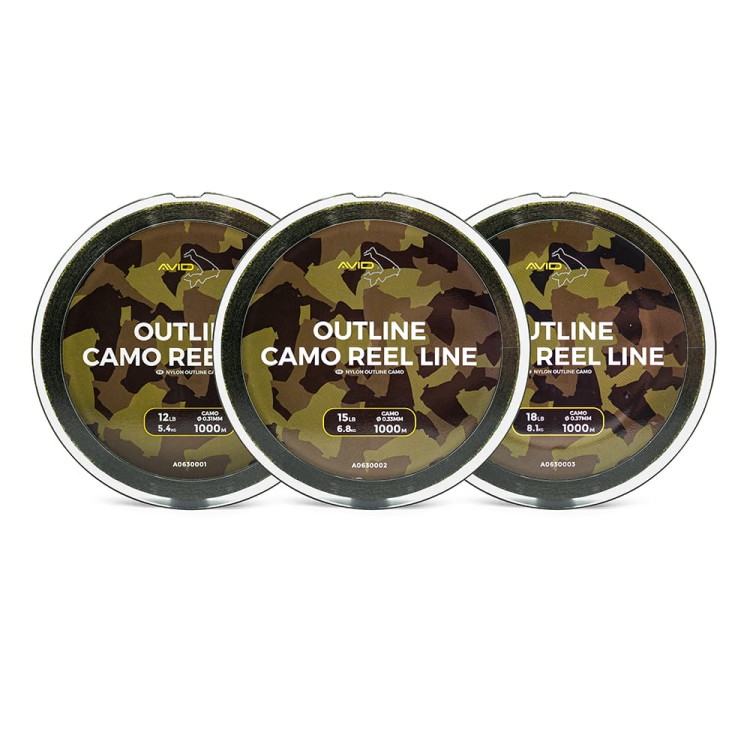 Avid Carp Outline Camo Reel Line 12 lb / 1000 m - żyłka karpiowa  Karpiowe Graty - Zdjęcie 3
