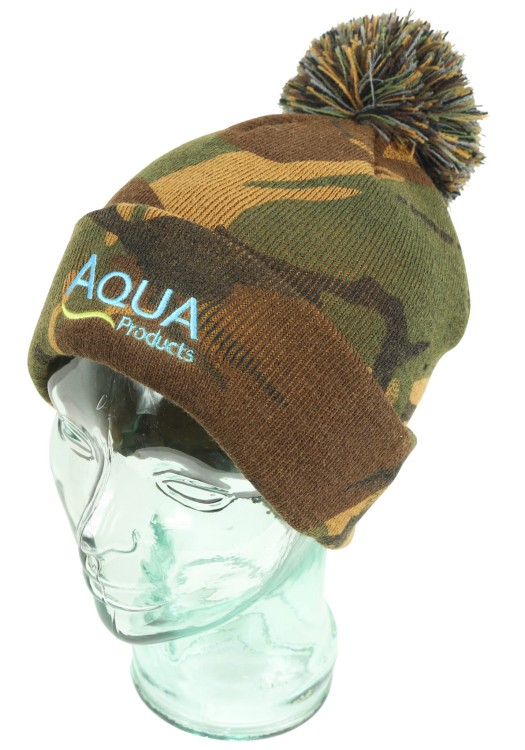 Aqua Products Camo Bobble Hat - czapka wędkarska 5060787380127 Karpiowe Graty - Zdjęcie 1