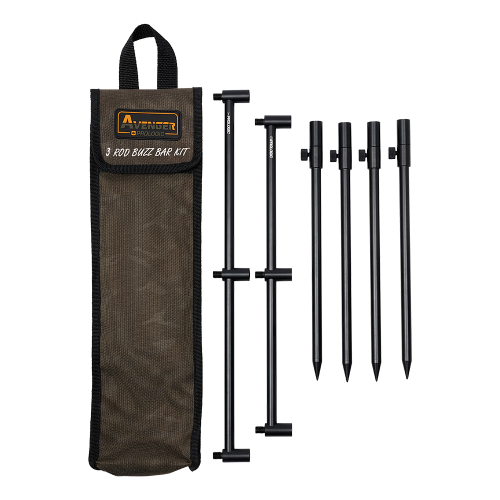 Prologic Avenger Buzz Bar Kit &amp; Carrycase 3 Rod 20-34 cm - zestaw buzz barów na 3 wędki 5706301650238 Karpiowe Graty - Zdjęcie 1