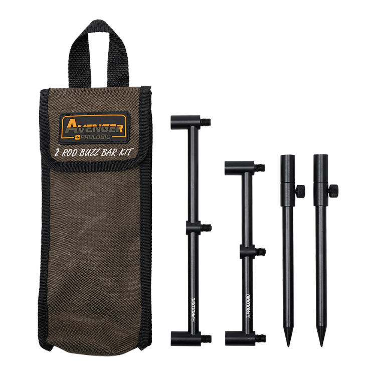 Prologic Avenger Buzz Bar Kit &amp; Carrycase 2 Rod 20-34 cm - zestaw buzz barów na 2 wędki 5706301650221 Karpiowe Graty - Zdjęcie 1